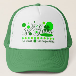 Boné Pense verde
