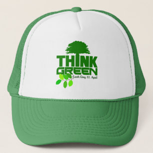Boné Pense verde