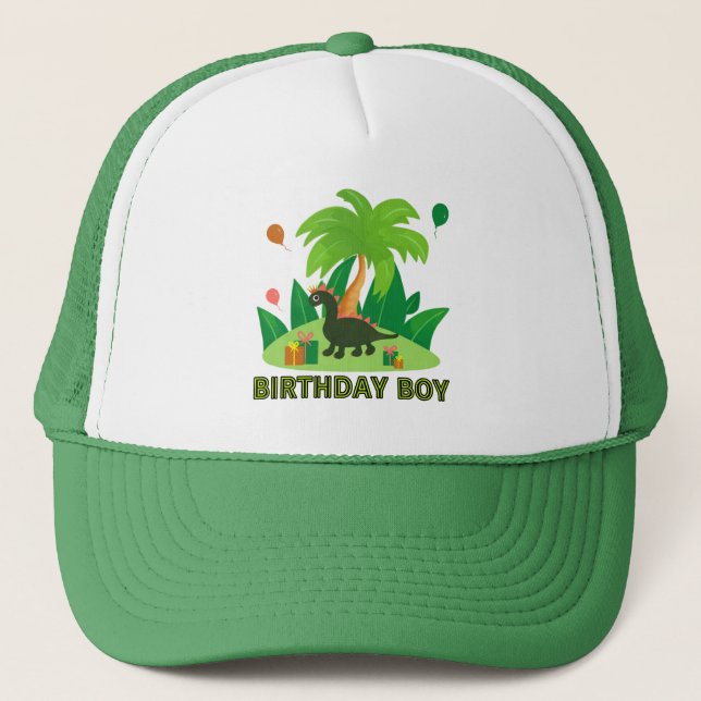 Boné Pequeno aniversariante de dinossauros (Frente)