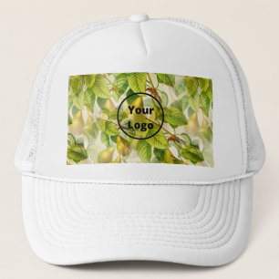 Boné Pera de logotipo personalizada e padrão de folhas