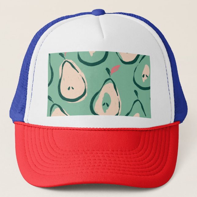 Boné Peras de Verão: padrão de fruta fresco. (Frente)