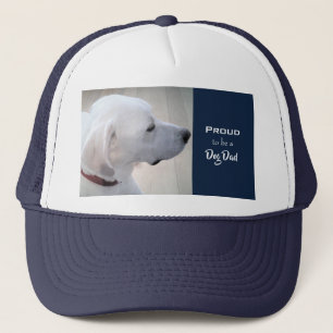 Boné Perfil de Cão Branco Labrador Mix Pai
