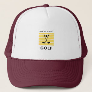 Boné Pergunte-me sobre golfe