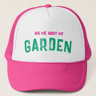 Boné Pergunte-me sobre meu Jardim Chapéu Rosa