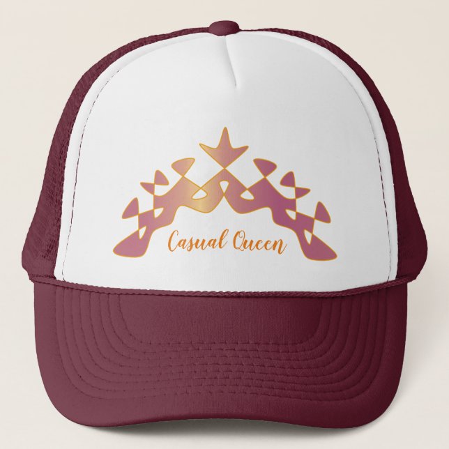Boné Perpetual "Casual Queen" Crown Orange Burgundy (Frente)