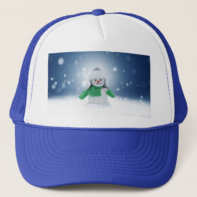 Boné Personagem adorável de boneco de neve de Natal do  (Frente)