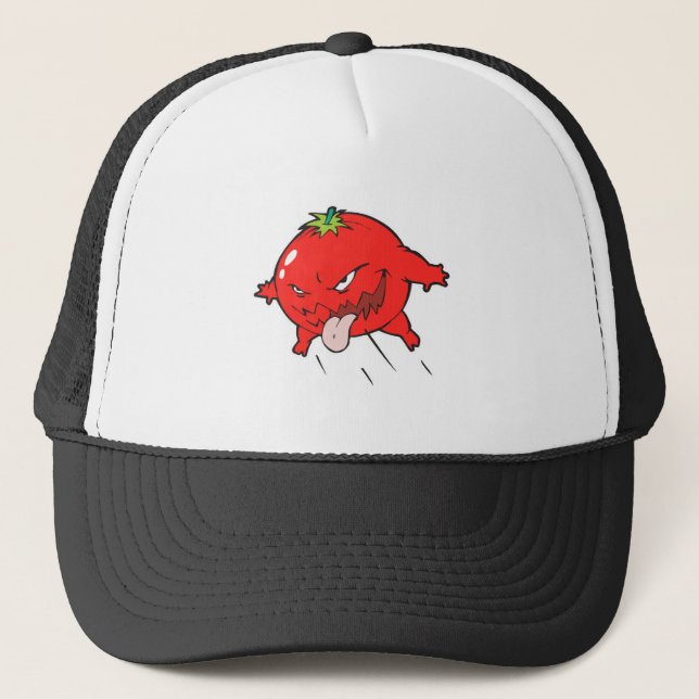 Boné personagem de desenho animado de tomate podre zang (Frente)