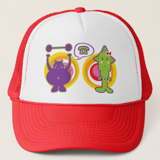 Boné Personagem de desenho animado Purple & Miss Green 