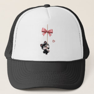 Boné Personagem Fofa com Pingente de Laço Rosa - Adoráv
