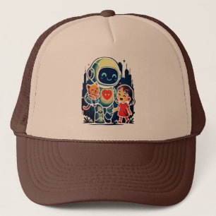 Boné Personagens de IA e Robô – Coleção de Design Futur