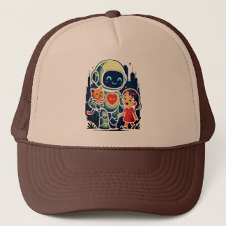 Boné Personagens de IA e Robô – Coleção de Design Futur