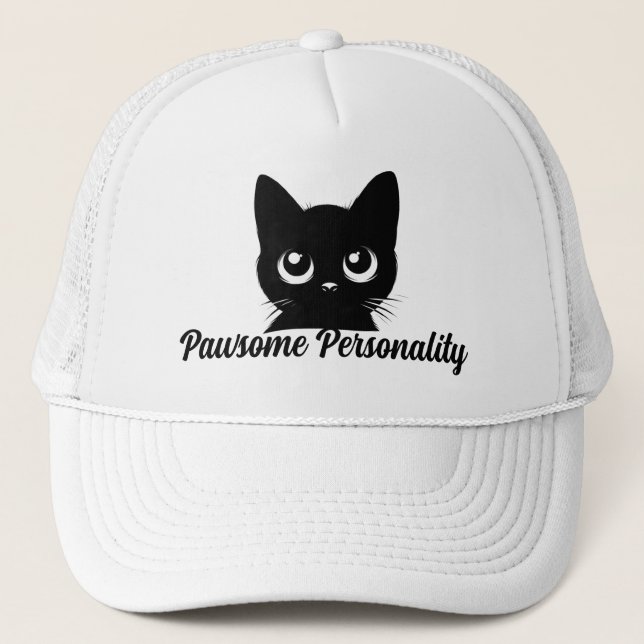 Boné Personalidade Pawsome Cat Design (Frente)