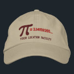 Boné Personalizable Pi Formula<br><div class="desc">A whimsical Pi embroidery design. This custom embroidered baseball cap is making for a great humorous gift for the mathematician, the geek, the inquisitive mind. Great for a student, a teacher, an engineer or anyone that has this thing with numbers. Embroidery designs are available in a selection of popular color...</div>