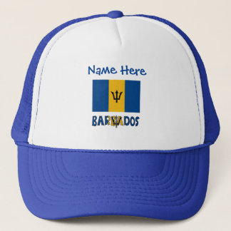 Boné Personalização Azul da Bandeira de Barbados
