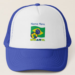 Boné Personalização Azul da Bola de Futebol da Bandeira