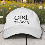 Boné Personalização da Tipografia Moderna Simples de En<br><div class="desc">Moça Power Simple Modern Typografia Personalizada Bordered Baseball apresenta o simples texto bordado "Girl Power". Perfeito como presente para seu melhor amigo,  primo,  irmã,  mãe e muito mais. Criado pelo Evco Studio www.zazzle.com/store/evcostudio</div>