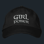 Boné Personalização da Tipografia Moderna Simples de En<br><div class="desc">Moça Power Simple Modern Typografia Personalizada Bordered Baseball apresenta o simples texto bordado "Girl Power". Perfeito como presente para seu melhor amigo,  primo,  irmã,  mãe e muito mais. Criado pelo Evco Studio www.zazzle.com/store/evcostudio</div>