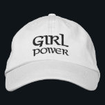 Boné Personalização da Tipografia Moderna Simples de En<br><div class="desc">Moça Power Simple Modern Typografia Personalizada Bordered Baseball apresenta o simples texto bordado "Girl Power". Perfeito como presente para seu melhor amigo,  primo,  irmã,  mãe e muito mais. Criado pelo Evco Studio www.zazzle.com/store/evcostudio</div>
