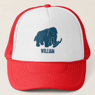 Boné Personalizada a fotografia azul do Wooly Mammoth