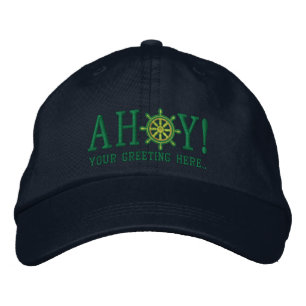 Boné Personalizado AHOY! Bordado de saudações náuticas