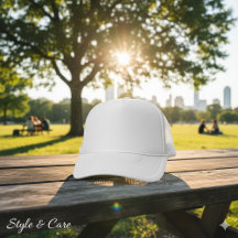 Boné Personalizado Branco de Caminhoneiro para um 