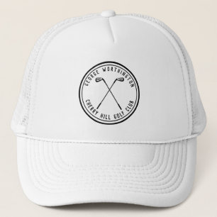 Boné Personalizado clássico clube de golfe branco preto