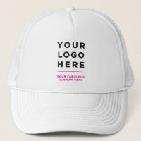 Boné Personalizado com Logotipo e Texto Rosa Sem Q