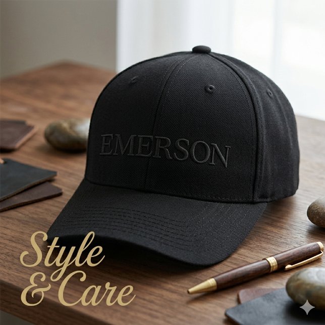 Boné Personalizado com Nome – Estilo Beisebol Bord (Personalized Name Hat – Embroidered Baseball Style)