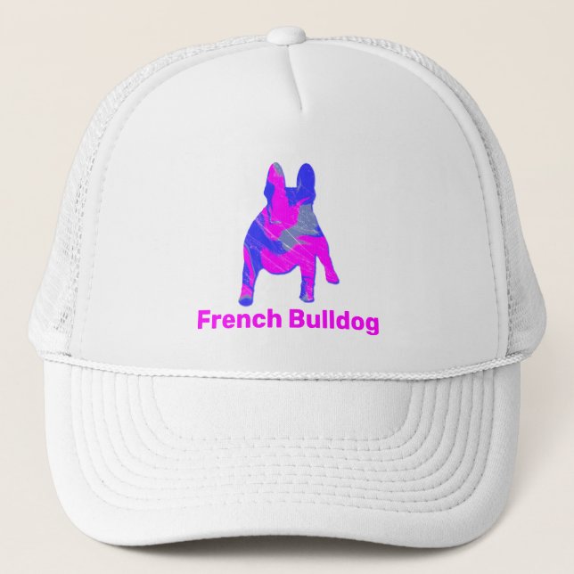 Boné Personalizado com silhueta rosa-branca-cachorrinho (Frente)