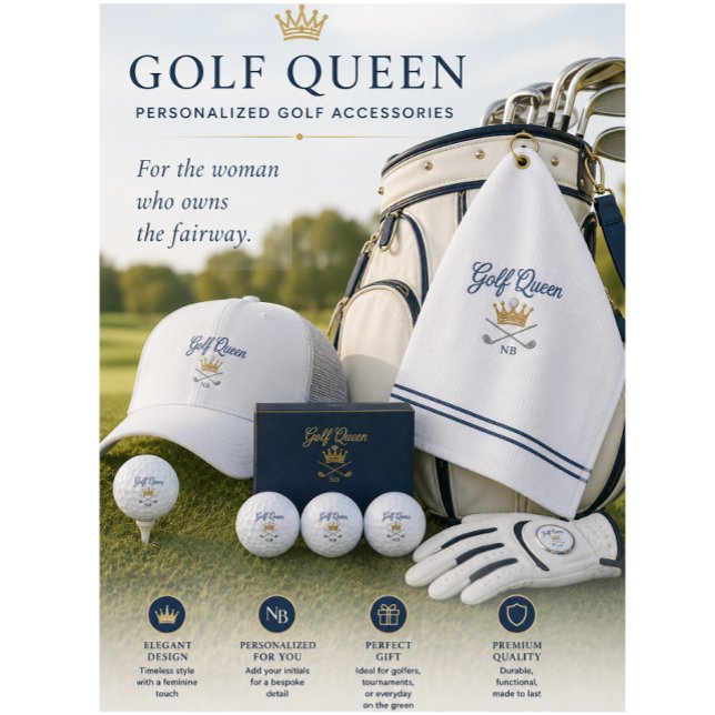 Boné Personalizado de Golfe para Ela (Luxury personalized golf accessories for stylish women who love elegant gifting and golf days.)