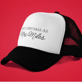 Boné Personalizado "Primeiro Natal como Sra." Apelido