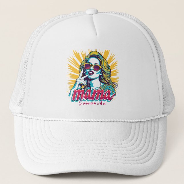 Boné Personalizado Retro Mama Pop Art (5) (Frente)