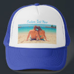 Boné Personalizado Texto Personalizado Do Disparador De<br><div class="desc">Chapéus Personalizados de Conversor de Fotos e Texto - Seu próprio Design - Especial - Família Personalizada / Amigos ou Chapéus Pessoal / Presente - Adicione Seu Texto e Foto - Redimensione mova ou remova e adicione elementos / imagem com a ferramenta de personalização. Você pode transferir este design para...</div>
