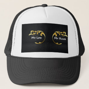 Boné Personalizar a Minha Vida do Texto de Minhas Regra