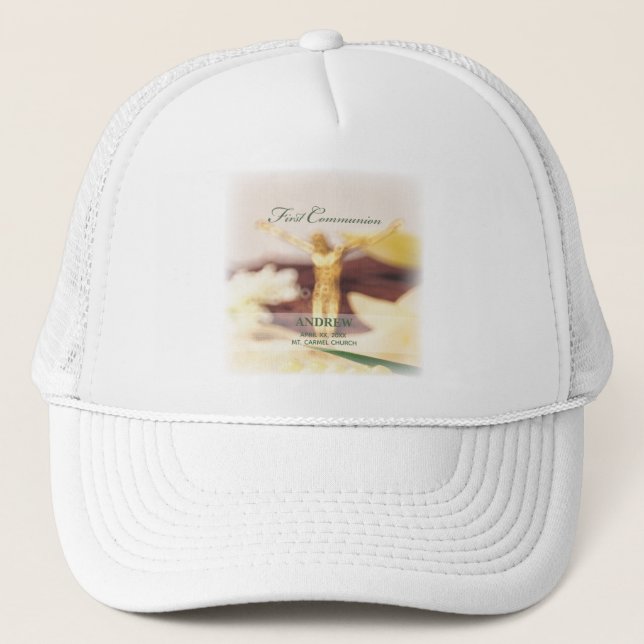 Boné Personalize, Parabéns pela Primeira Comunhão (Frente)