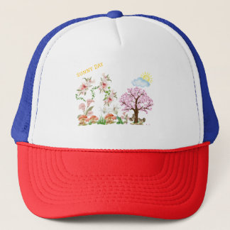 Boné Personalize Sunny Lillies Squirrels Brincando