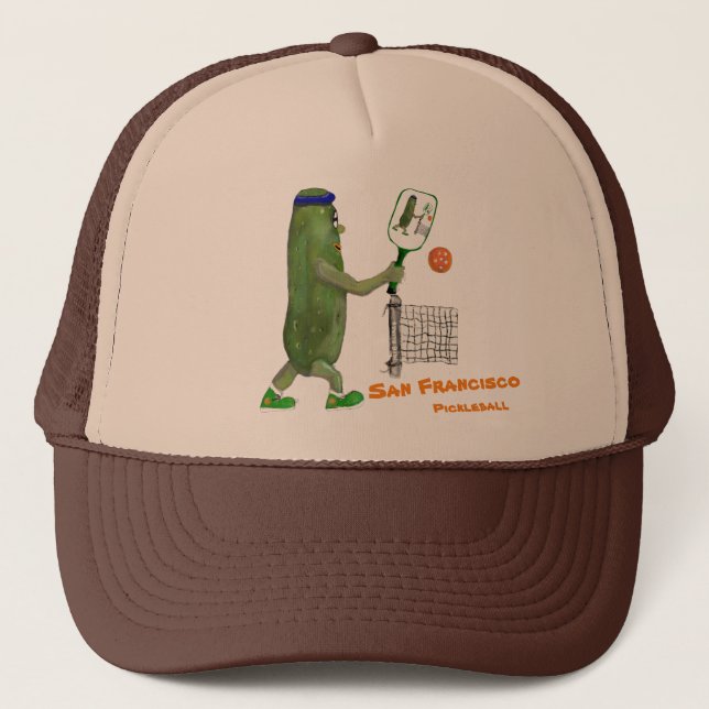 Boné Personalize Text Funny Pickle Player (Frente)