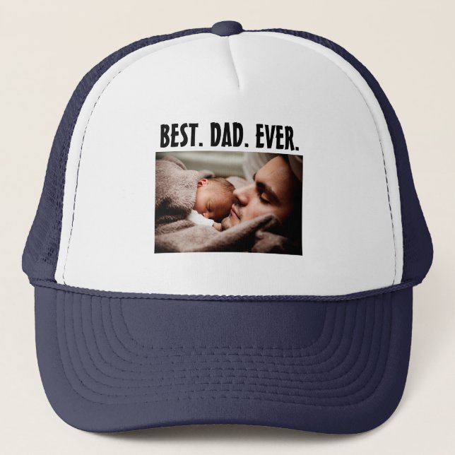 Boné Personalized Best Dad Ever, Photo (Frente)