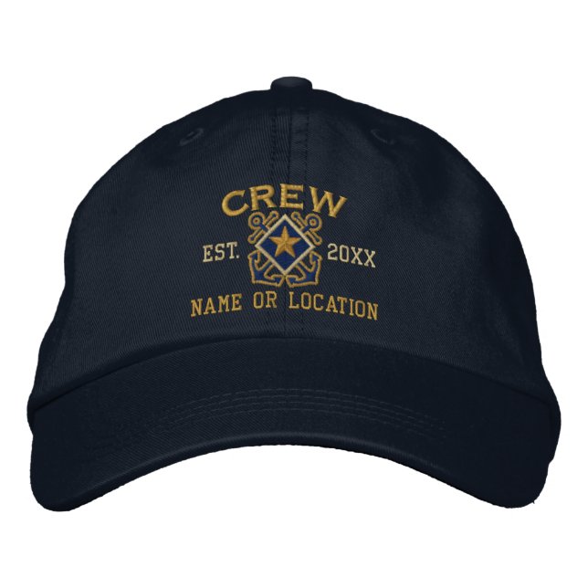Boné Personalized Crew Nautical Star Embroidery (Frente)