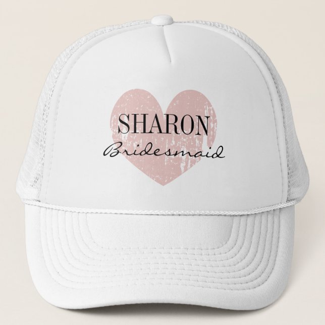 Boné Personalized name bridesmaid hat for wedding party (Frente)