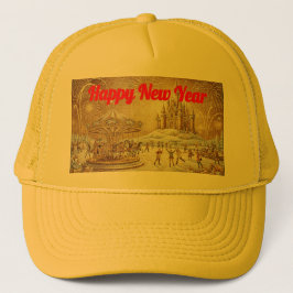 Boné Personalized New Year Holiday gold Yellow Hat