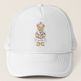 Boné Personalized Nurse Teddy Bear Custom Name Nursing