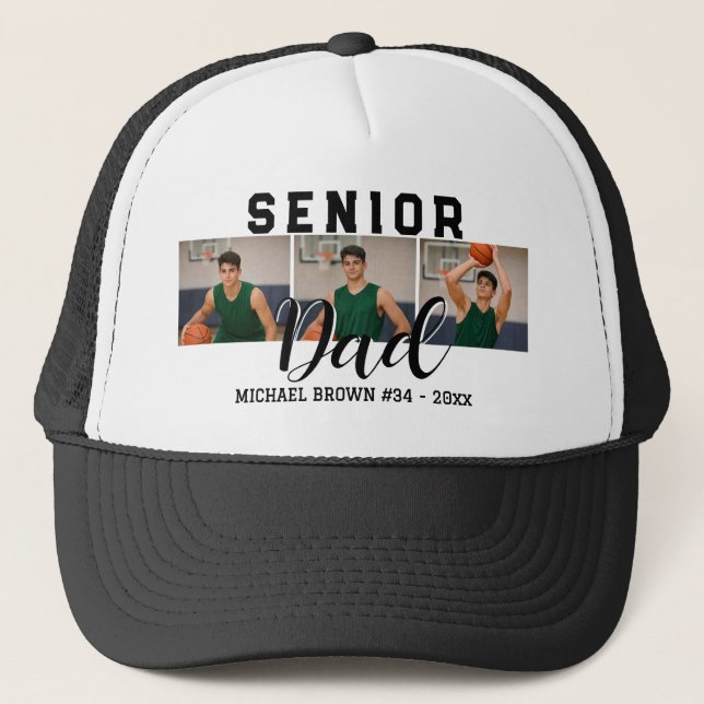 Boné Personalized Senior Night Basketball Dad Gift (Frente)