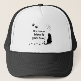 Boné Personalized This Human Belongs To Cat Cap