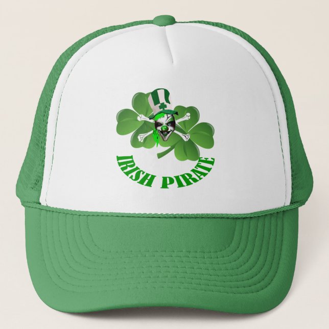 Boné Personlalized  Irish pirate St Patrick's day (Frente)
