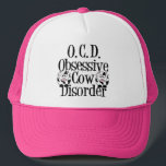 Boné Perturbação Obsessiva Da Vaca<br><div class="desc">Eu adoro vacas. Presente de vaca branca e negra. Eu sou TOC para presentes de vaca engraçados.</div>