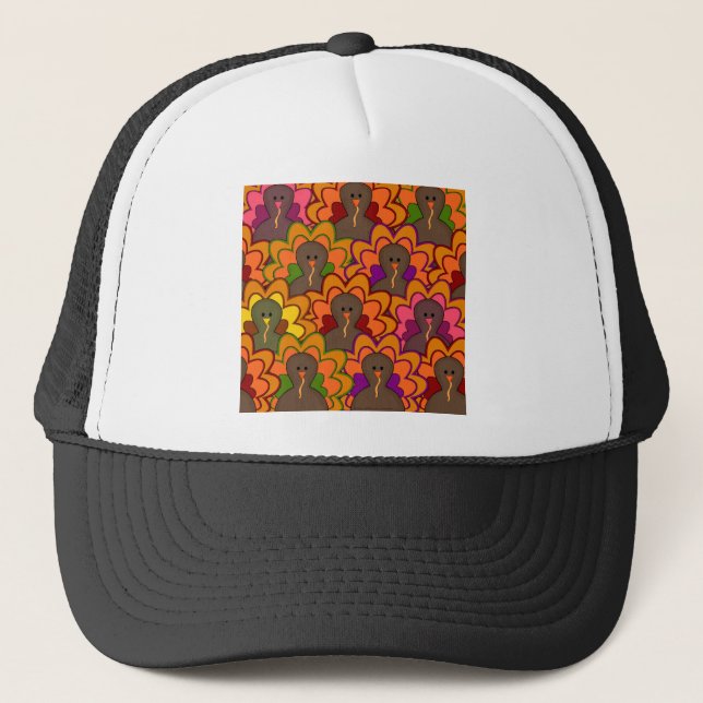 Boné Perus de Ação de Graças Coloridos Divertidos (Frente)