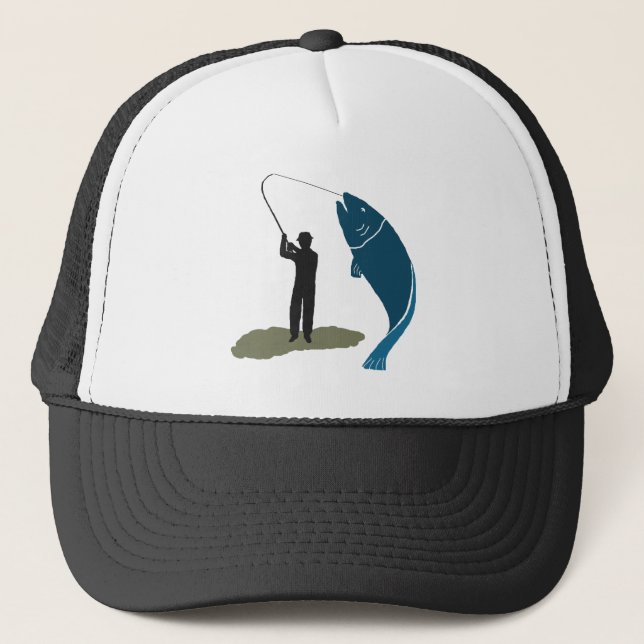 Boné Pescador e Chapéu de Peixe de Grande Captura (Frente)