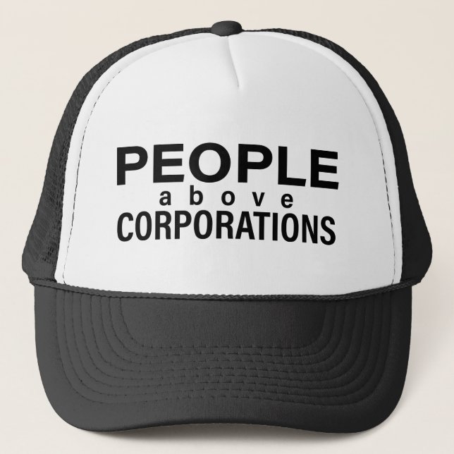 Boné pessoas acima das corporações (Frente)