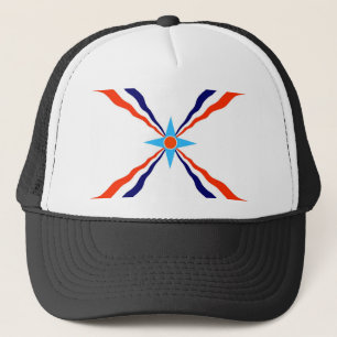 Boné pessoas assyrian da bandeira étnica